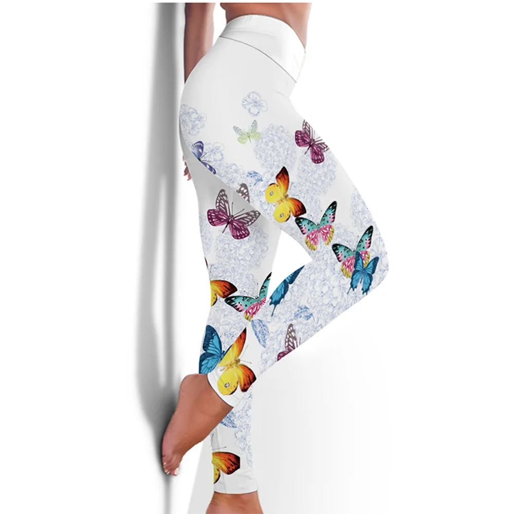 Leggings Fitness Butterfly  Plus Size Butterfly Leggings