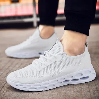 

Summer Man Sneakers Sport Running Man Shoes Men's Sports Shoes Men's White Tennis Mesh Workout Jogging Runners Fitness New A-348