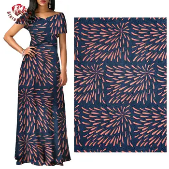 

New Polyester Wax Prints Fabric 2020 Ankara Binta Real Wax High Quality 6 yards African Fabric for Party Dress FP6271