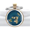 The earth is Flat Glass Cabochon Metal Pendant Key Chain Fashion Men Women Key Ring  Jewelry Gifts Keychains ► Photo 2/6