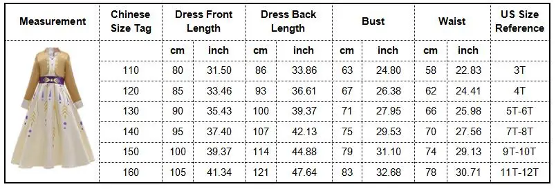 MUABABY Girl Elsa And Anna Fall Princess Coronation Dress Kids 19 H994855bc25ca49e3954ed1d3f4a5c49dy