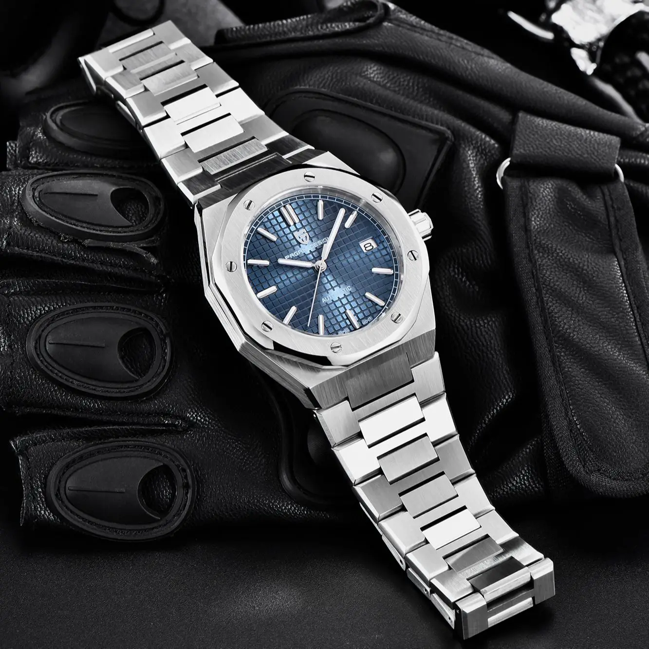 PAGANI DESIGN New 2021 Men's 40mm Stainless Steel Clock Seiko NH35A Automatic Date 100m Waterproof Wristwatch Relogio Masculino