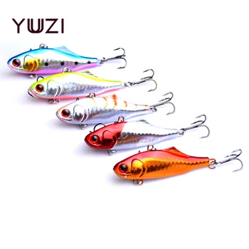 

YUZI 5PCS 6.8cm 23.3g VIB Fishing Lures Bionic Bait Fish Hard Bait Bass Vibration Lure Crankbait Fish Bass Bait Head Hooks