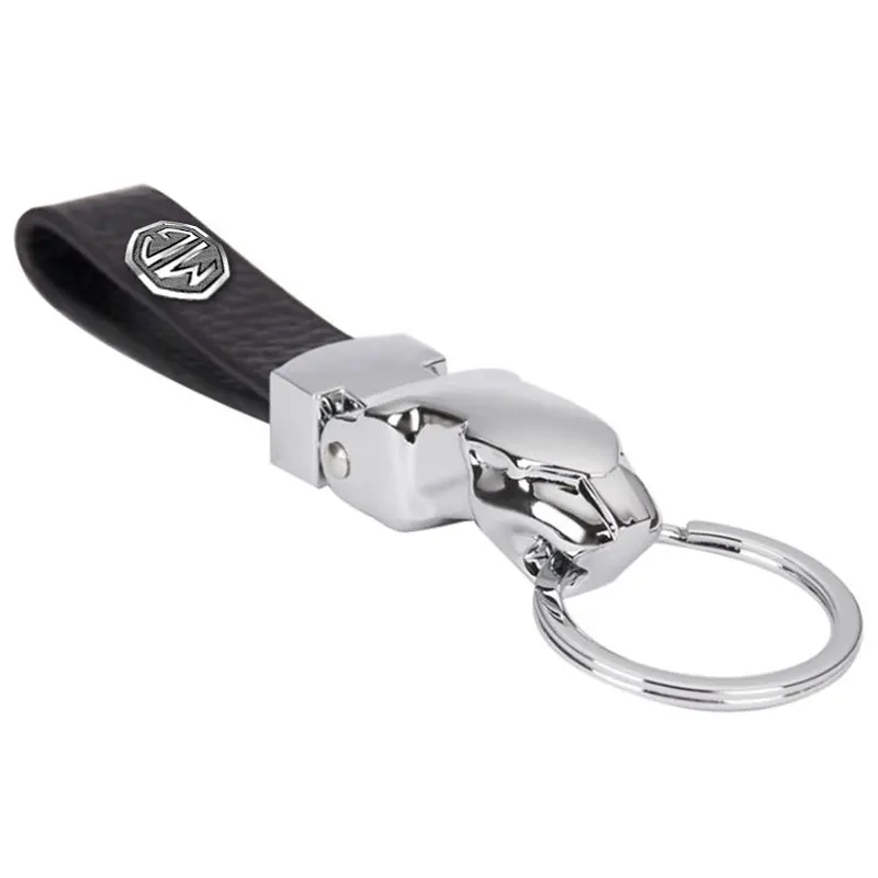 1pcs Leopard Head Car Badge Keychain Auto Logo Keyring for Fords Focus 1 2 3 MK 4 5 Mustang Forex Fusion Kuga Explorer Mondeos
