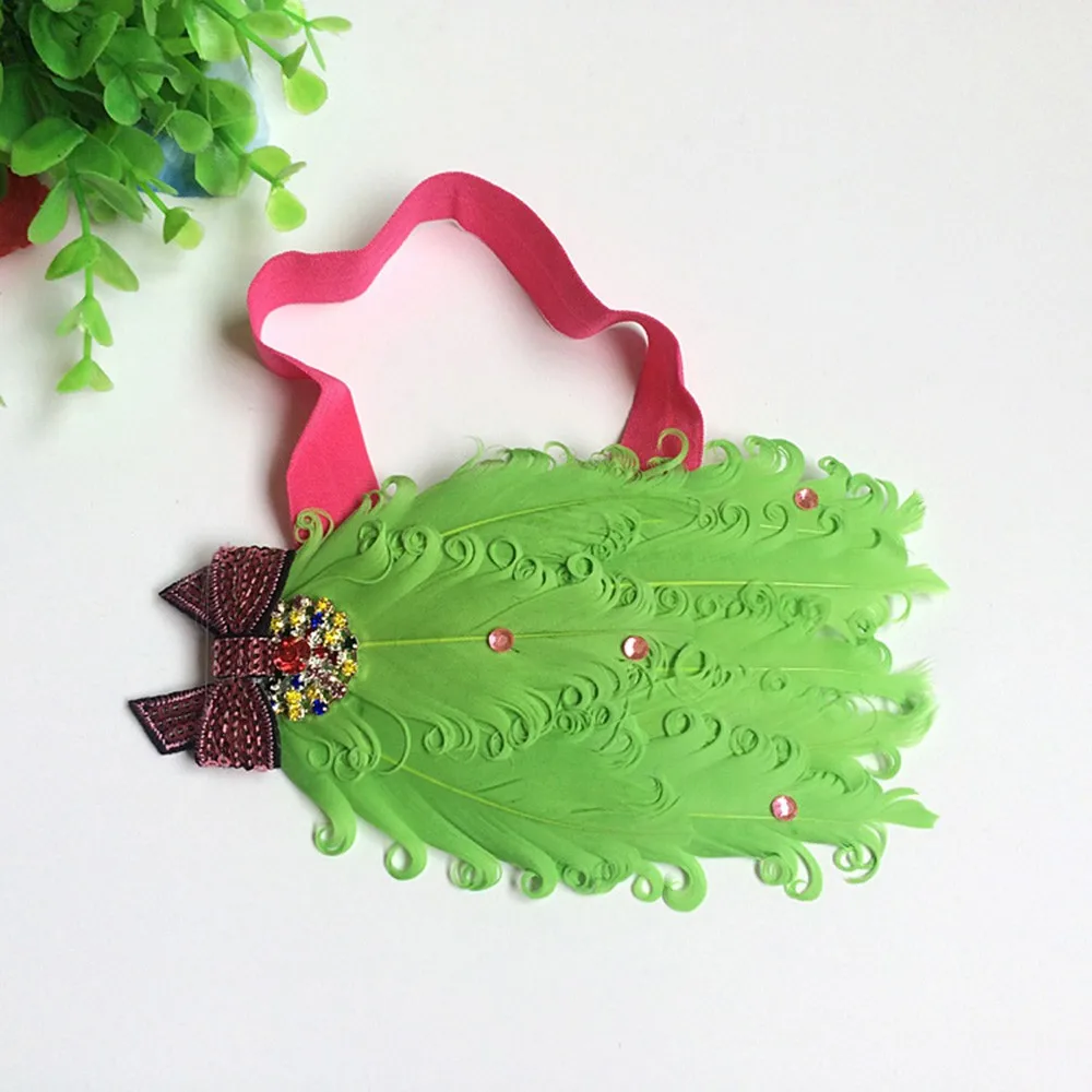 Baby Girls Newborn Headwear Baby flower bow feather headband feather baby headband girl hairbands bow hair Headbands