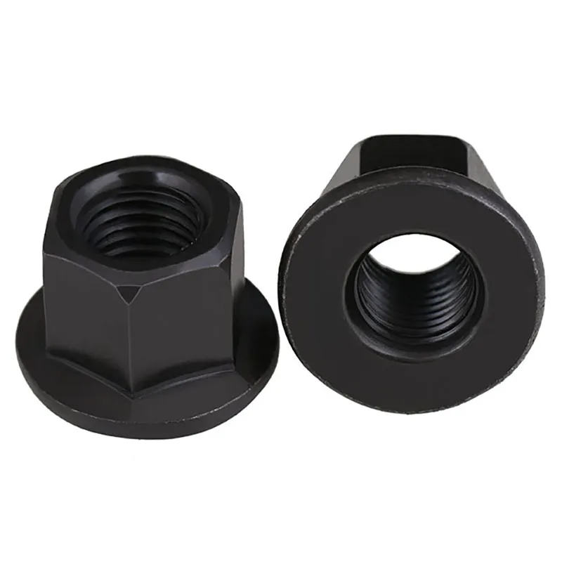 Hex Flanged Lock Nut Black zinc carbon steel Hexagon Flange Nylon