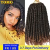 TOMO Bomb Twist Crochet Hair Synthetic 16Roots Spring Twist Pre Looped Crochet Braids Hair Extension Passion Twist for Women 1