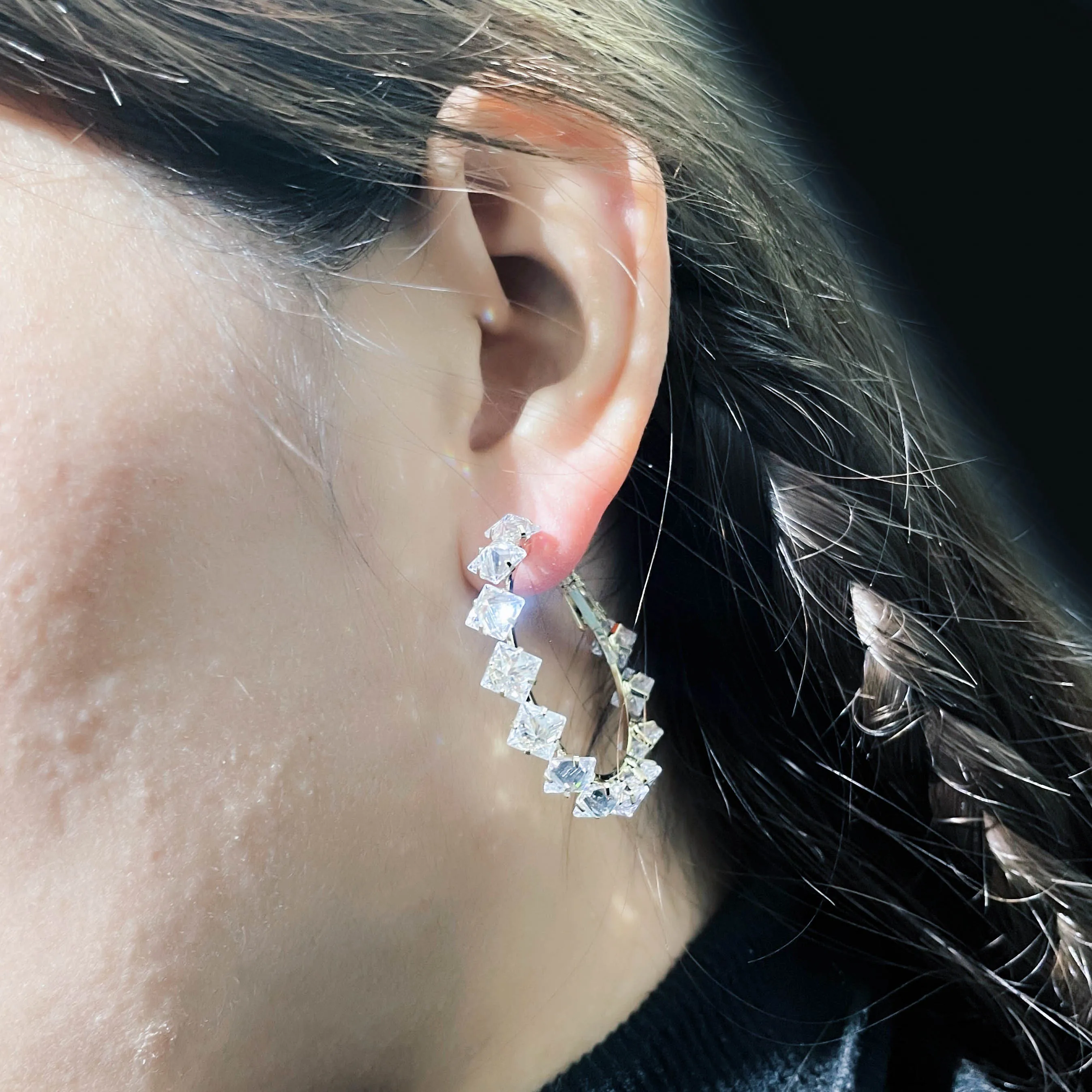 [韓国人気ジュエリー] BIJOU Crystal 3Layers Earrings Hfd1650900cb84e3f8b62eefaa3dee