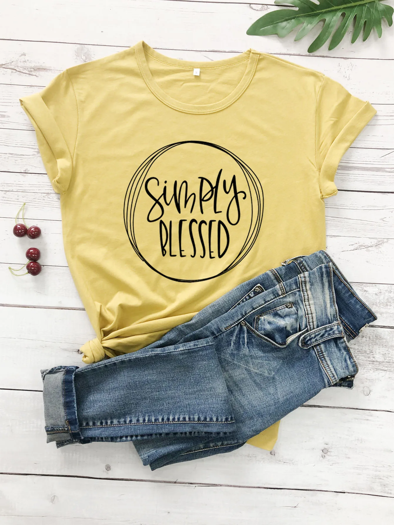 Простая футболка с надписью Blessed Mom Christian, футболка унисекс с надписью Jesus Blessed Bible, забавный подарок, религия, Винтажная футболка, топы - Цвет: mustard--black text