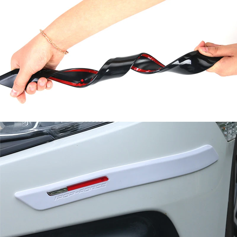 WE-WIN Car Front Rear Corner Bumper Guard Protector Carbon Fiber Anti-Collision Strip Sticker Bumper Protector