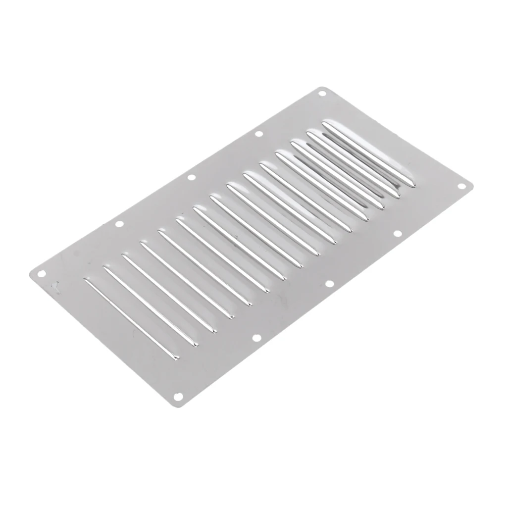 

2x 304 Stainless Steel Louvered Vent Cover- Rectangular - 228mmx127mm