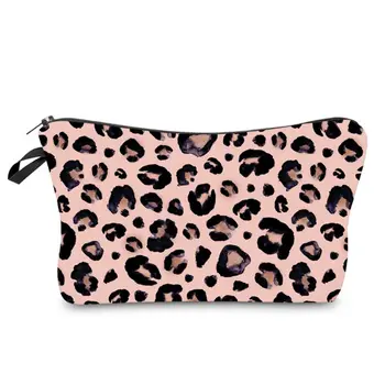 

Women Lady Travel Makeup Bag Printing Leopard Pattern Cosmetic Pouch Coin Casual Purse Storage Organizer