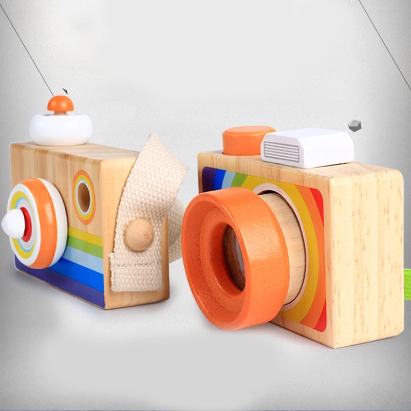 Милая мультяшная игрушка камера деревянная детская игрушка калейдоскоп мальчик Рождество День рождения комната деревянный Декор