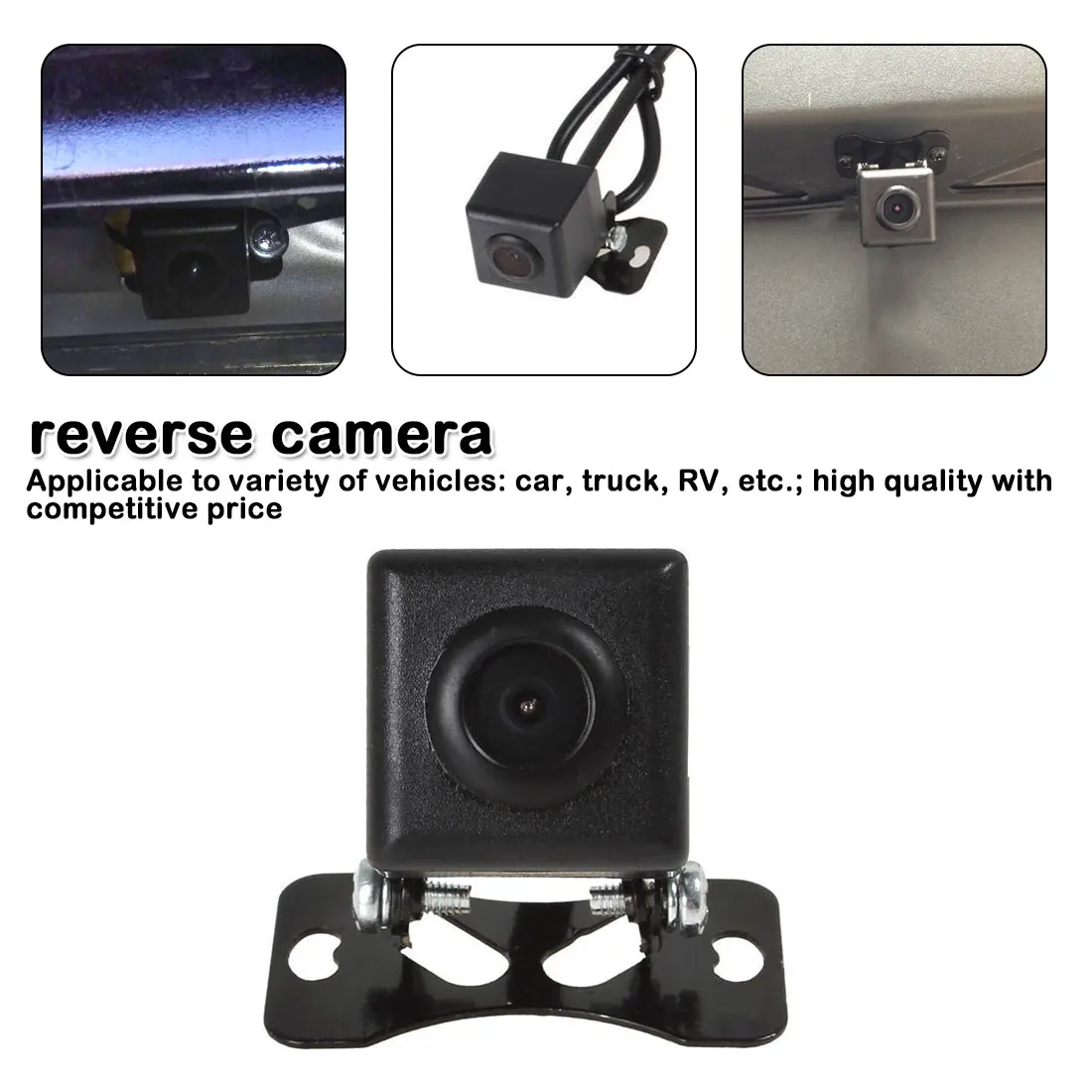 

Rear view camera 170 degree HD wide angle rear view backup reverse waterproof parking night view camera