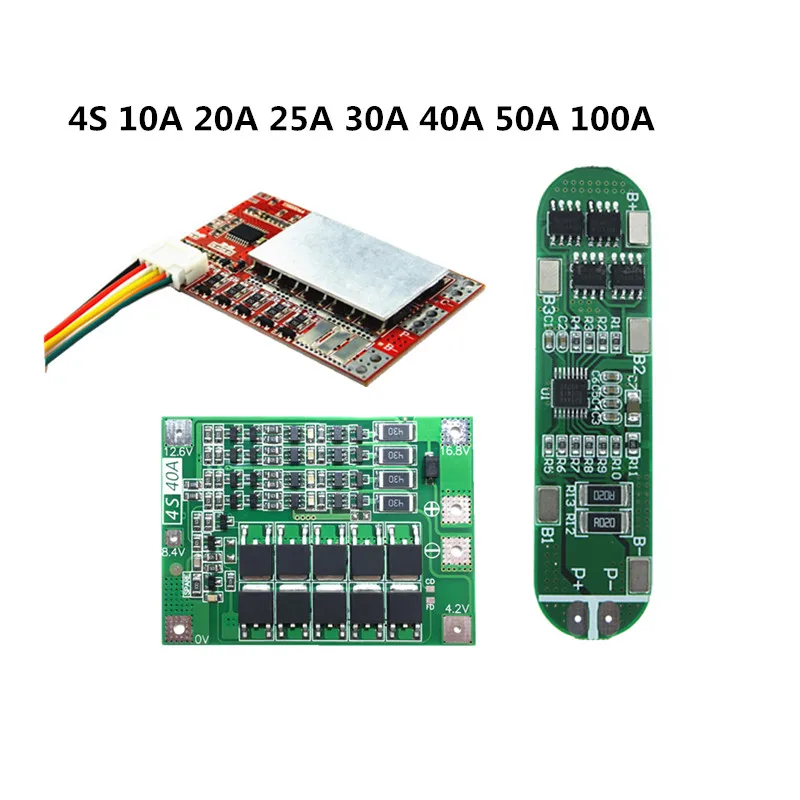 BMS 4S 10A 20A 25A 30A 40A 50A 100A для защитной платы литий-ионной батареи 3 7 V/защитная плата 2 V