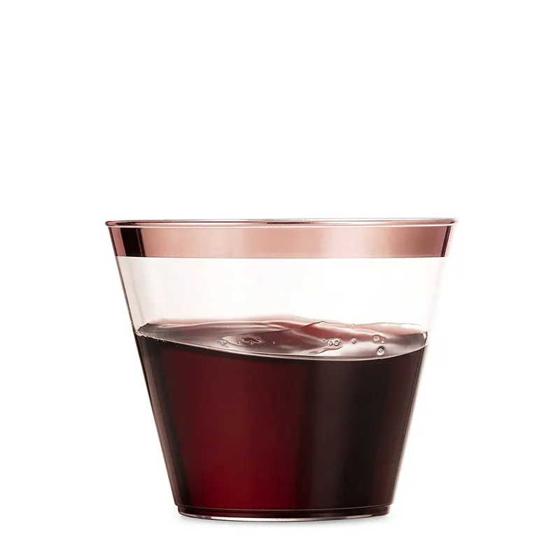 Rose gold plastic cup (1)