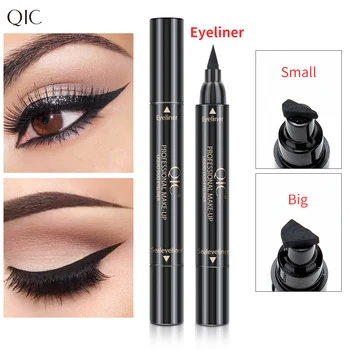 

2Pcs Eyeliner Stamp Black Color 2-in-1 Double end seal winged Liquid Eyeliner Set Eye Liner Pencil Waterproof Beauty Cosmetics