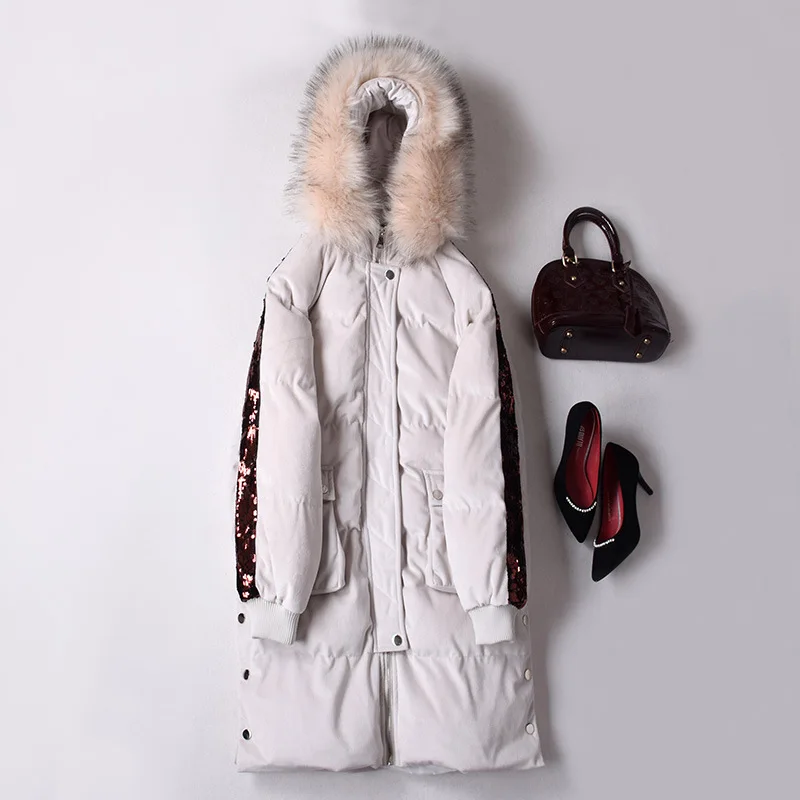 

Hooded 2018 Winter Mid-length Elegant Fashion Zipper Access Control Versatile Simple Cotton-padded Clothes/Cotton Coat 2357