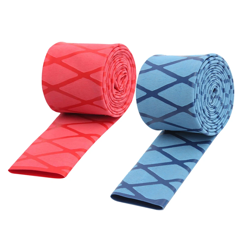 2pcs Waterproof Non Slip Silicone Rubber Wrap Fishing Rod Heat Shrink Sleeve Fishing Accessories