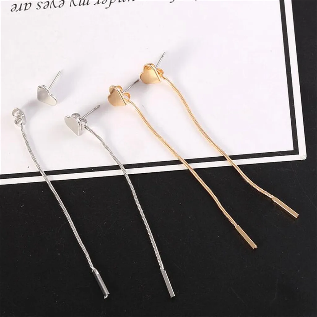 1 Pair Dangle Earring Sweet Ear Long Chain Tassel Threader Earring Summer Jewelry Women Threader Drop Earrings