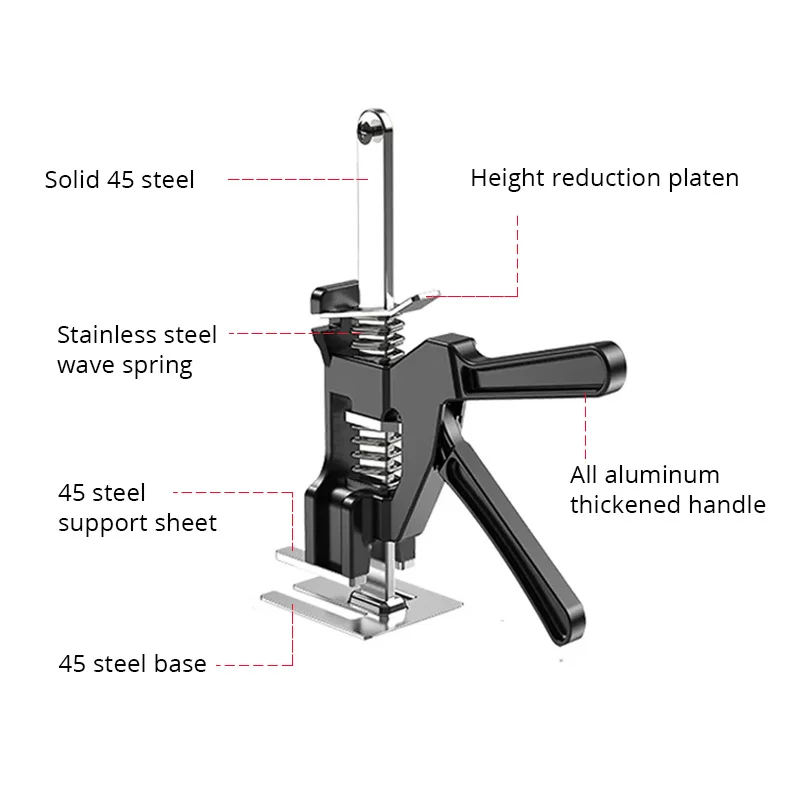Hand Lifting Tool Jack Labor-saving Arm Jack Tile Cupboard Height Regulator Door Panel Board Wall Tile Lifter Adjuster 2pcs