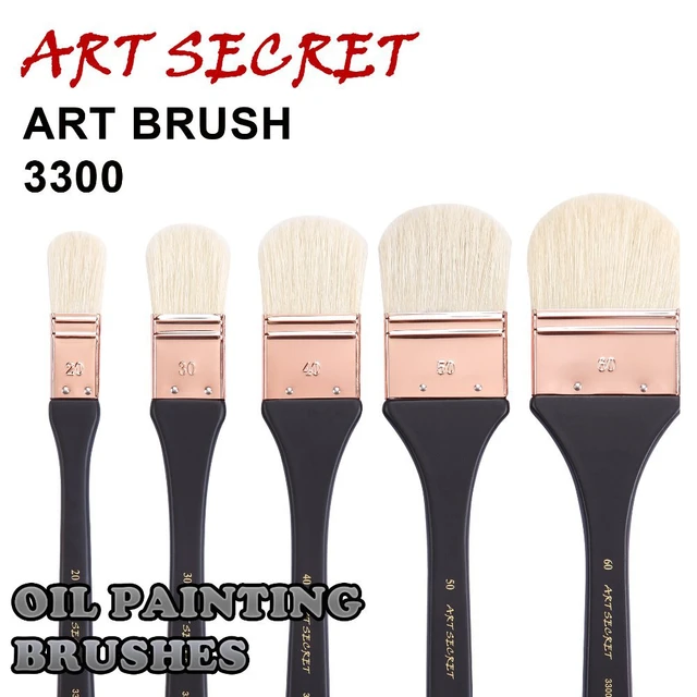 Professional Paint Brushes Oil Painting  Bristle Brush Painting Flat -  Bristle - Aliexpress