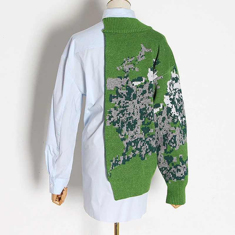 SeeBeautiful Loose Blouse Shirt Lapel Long Sleeve