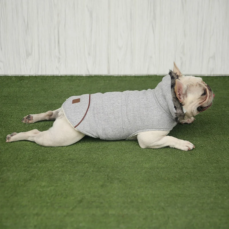 Утепленная хлопковая ткань для домашних животных, зимняя теплая шапка, пальто для щенка, собаки, плюшевая шапка, флисовая куртка для собак