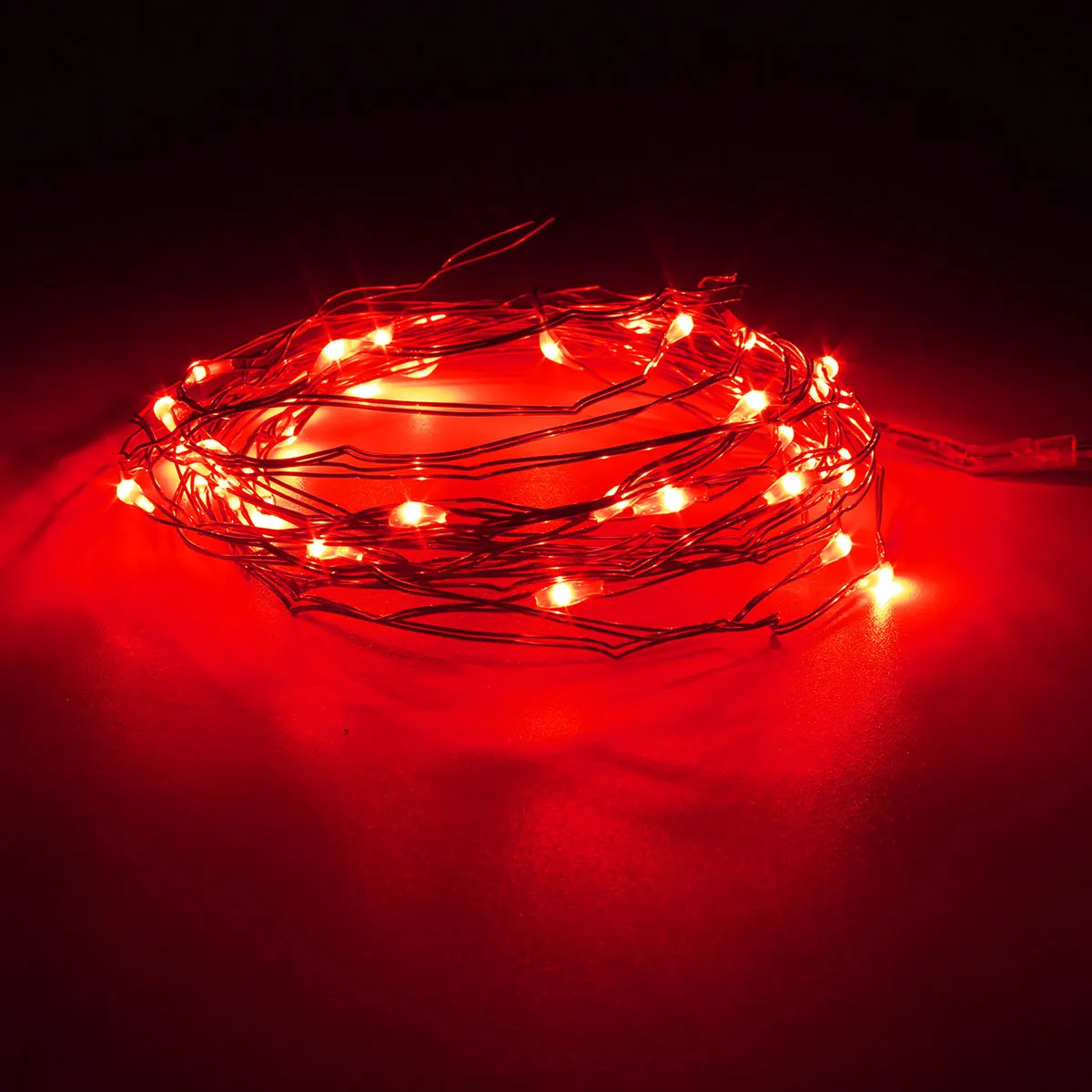 300 см многоцветный медный провод мини светодиодный светильник s на батарейках светодиодный Сказочный праздничный светильник для рождества, свадьбы, Вечерние Декорации - Испускаемый цвет: Красный