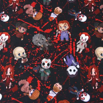 

scary boys print 100% cotton fabric for sewing masks clothes material tissus au metre curtains patchwork wholesale per meter