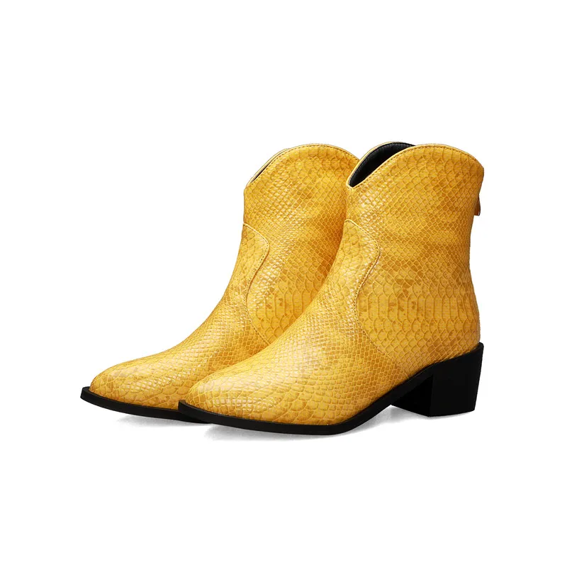 FEDONAS/женские ботильоны на молнии в сдержанном стиле; сезон осень-зима; теплые вечерние офисные туфли; женские ботинки «Челси» на высоком каблуке; большие размеры
