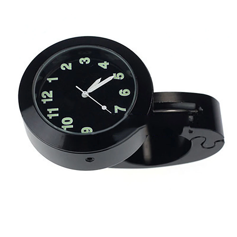 Черный Motorcycle Handlebar Watch Bike Hand Grip Bar Mount Dial Clock Watch Waterproof Car Accessories - Цвет: Черный