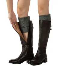 1 пара женских вязанных носков для обуви; короткие теплые гетры для женщин и девочек; сезон осень-зима; гетры с манжетами; гетры