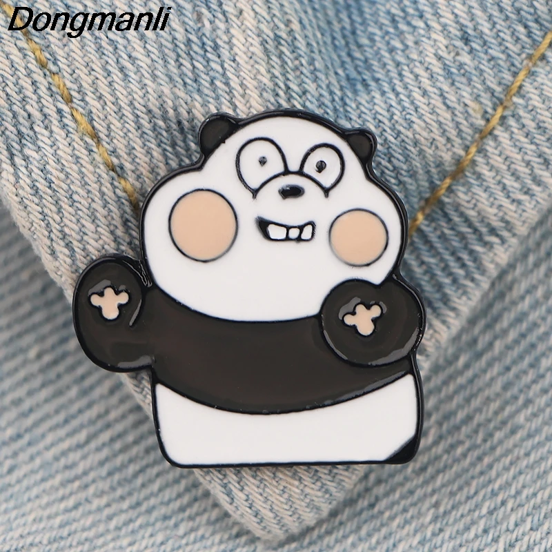 P4235 Dongmanli Мы Голые Медведи Мультфильм забавная металлическая брошь булавки рюкзак с нашивками Сумка Милый воротник нагрудные булавки ювелирные изделия