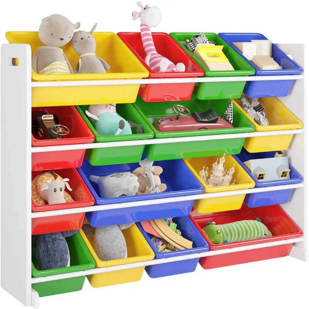 https://ae01.alicdn.com/kf/H994a1718ca434e7aae3ff7039b94029bA/Wooden-Kids-Toy-Storage-Organizer-4-Layer-Shelf-Rack-with-16-Plastic-Bins-X-Large-Green.jpg
