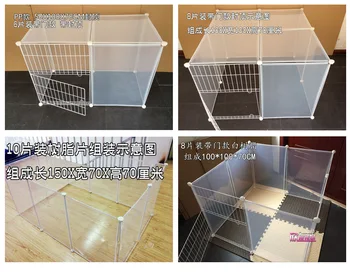 

Transparent Pet Cat Dog Playpen Small Dogs Teddy Fence Dog Cage Rabbit Nest Cage