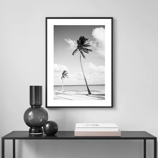 Nordic Black and White Marine Photography Art Print – Sexy Nude Women