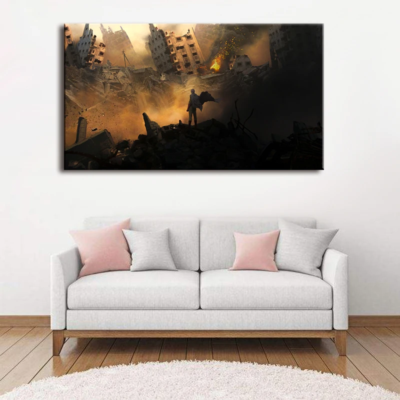Print art anime ONE PUNCH MAN print on canvas poster sensei Saitama painting wall | Дом и сад