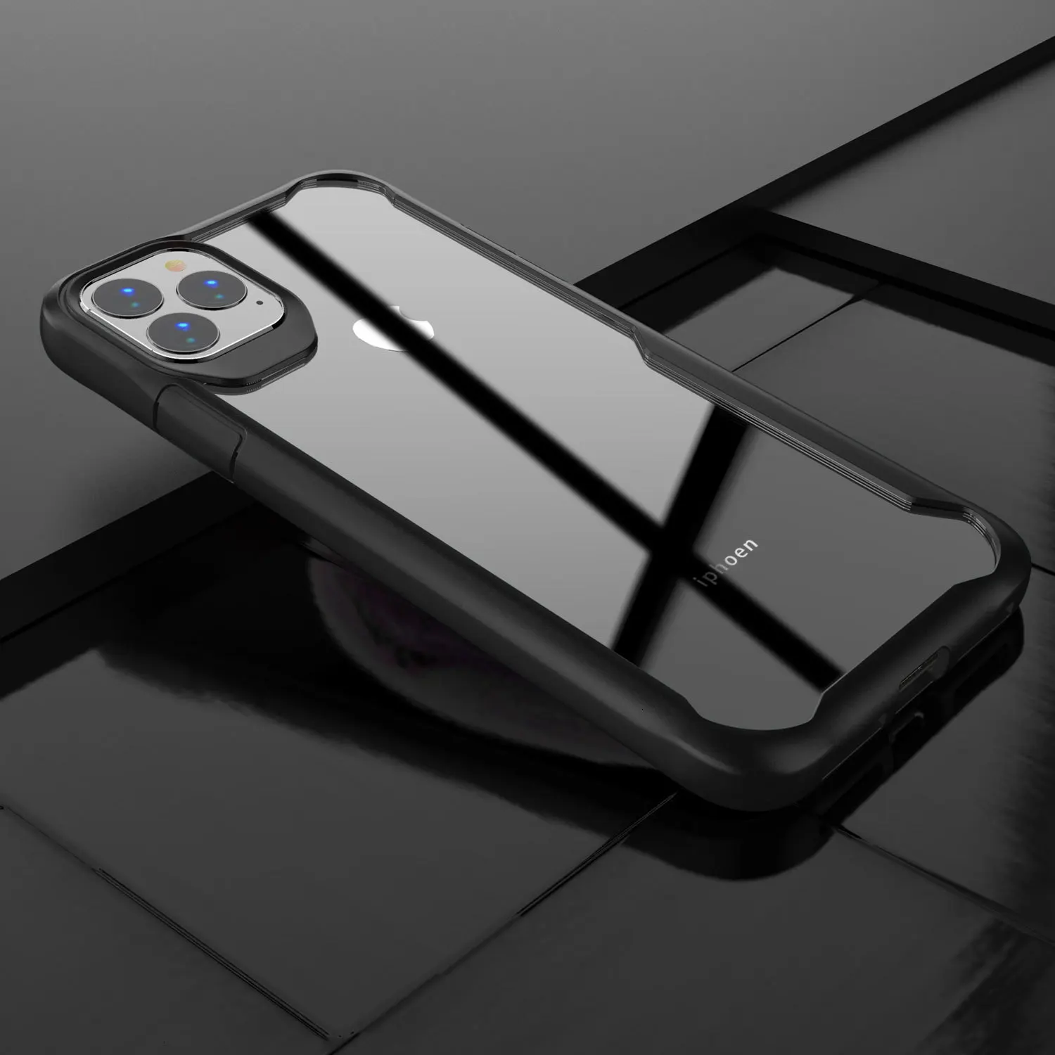 

Transparent Silicone Case For IPhone 11 2019 On IPhone 11 Pro Max Hard Pc TPU Soft SHockproof Case Cover For IPhone XR X XS Max