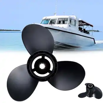 

10 1/4 x 12 Boat Outboard Propeller For Suzuki 20-30HP 58100-96430-019 Black Marine Propeller Aluminum Alloy 10 Spline Tooth
