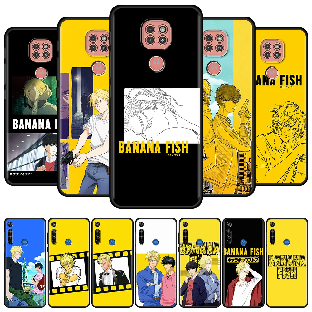 Anime Banana Fish Black Case For Motorola G30 One Fusion Plus G9 Play G8 Power Lite E6s G Stylus G40 G60 G50 G10 TPU Phone Cover | Мобильные