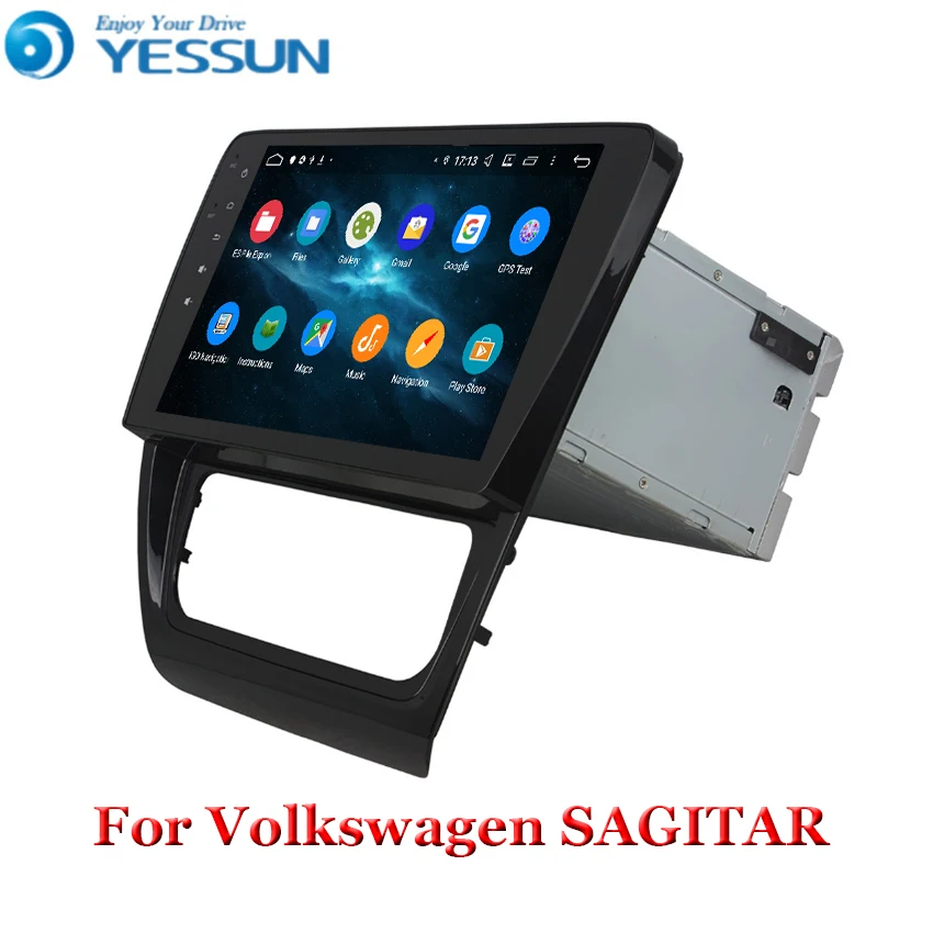 Discount Android Car Radio Stereo GPS Navigation For Volkswagen Sagitar 2012~2015 2016 2017 2018 Bluetooth wifi 2din Car Radio Stereo 3