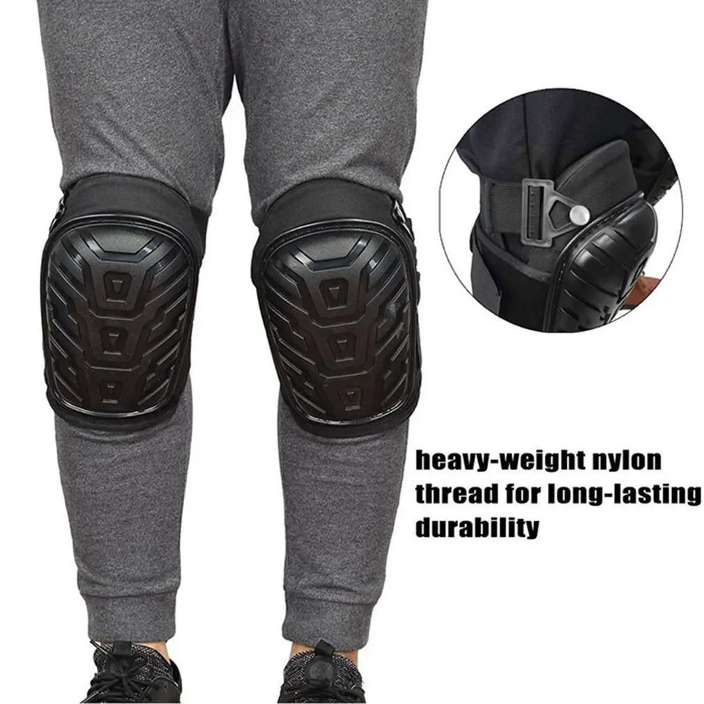 

1 Pair Professional Knee Pads with Adjustable Straps EVA Gel Foam Cushion PVC Shell Knee Pads For Sport Work Garden Builder