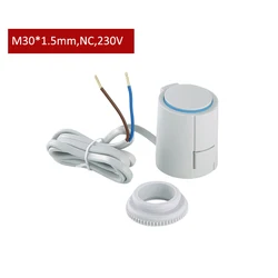 1PCS/5PCS/ 230V 2-Wire Normally Closed Electric Thermal Actuator For Radiator Valve Manifold Room Floor Heating System M30*1.5