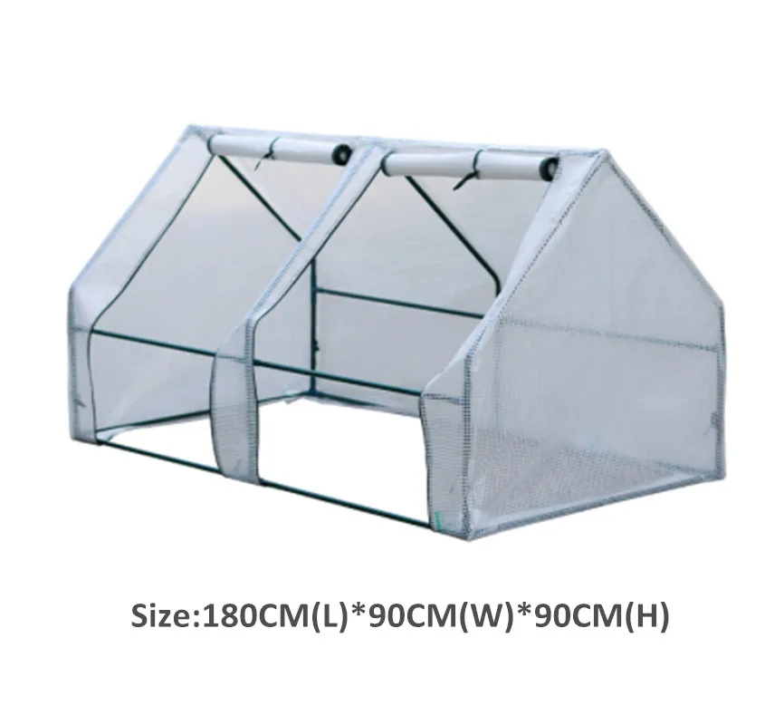 Outdoor 180*90*90cm PE Warm Mini Garden Greenhouse with 2 Zipper Doors For Growing Plants,Seedling,Flowers in Any Season