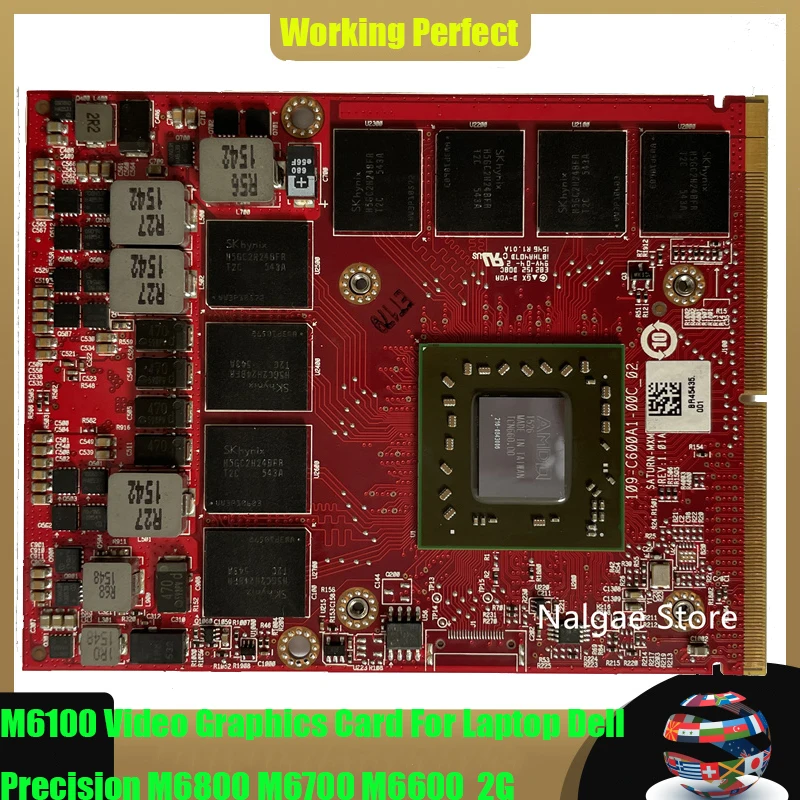 M6100 Grafica Della Scheda Video Gpu 216-0843006 2Gb Ddr5 109-C600A1-00C Cn-0K5Wcn 0K5Wcn Per Il Computer Portatile Dell M6600 M6800 M15X