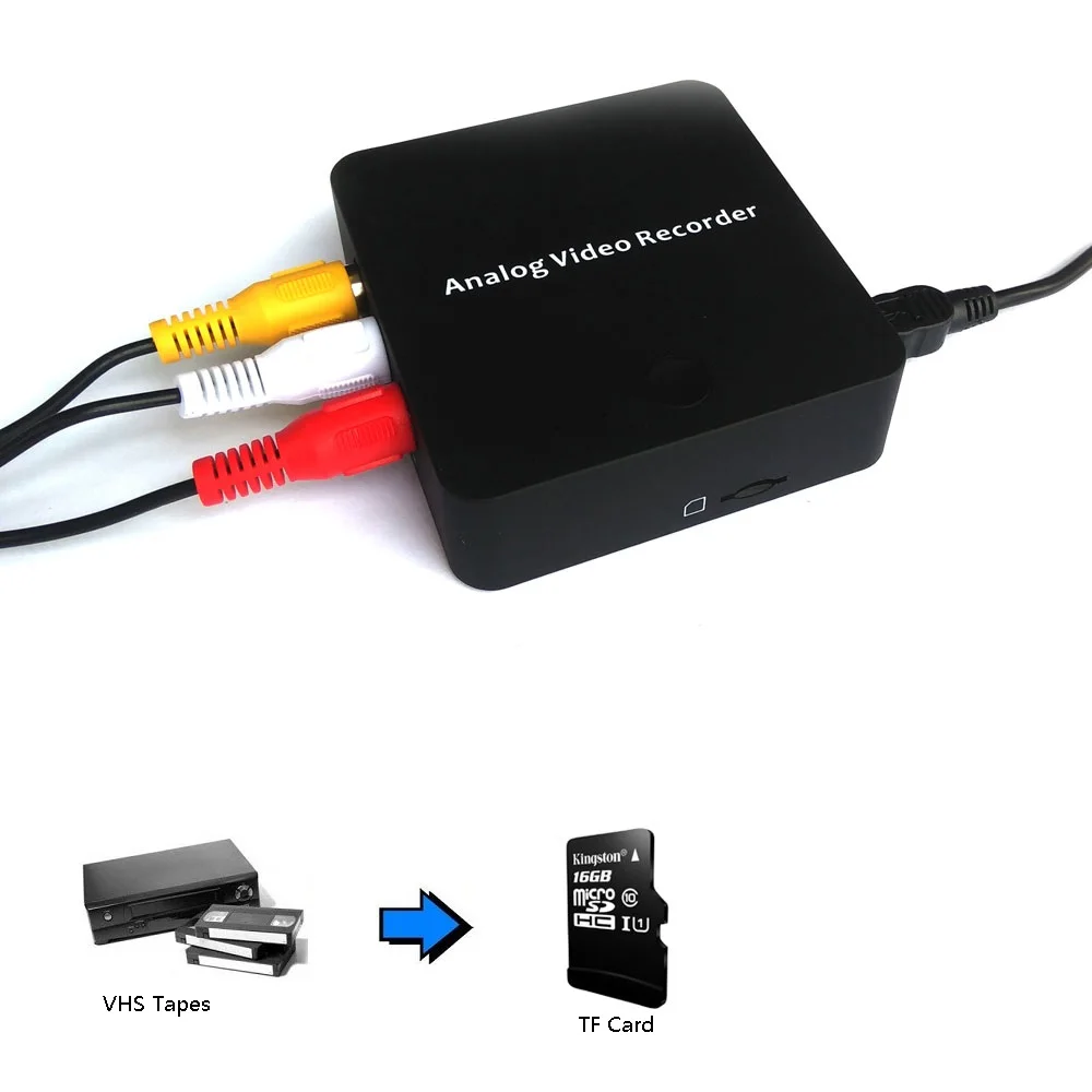 EzCAP181 AV Recorder Portable, record analog video to digital from VHS, Hi8, VCR, DVR, DVD Player