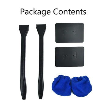 

2Pcs Microfiber Long Handle Car Window Cleaning Brush Windshield Cleaner Tools Car Wash&Maintenance Brush Heads With Handles