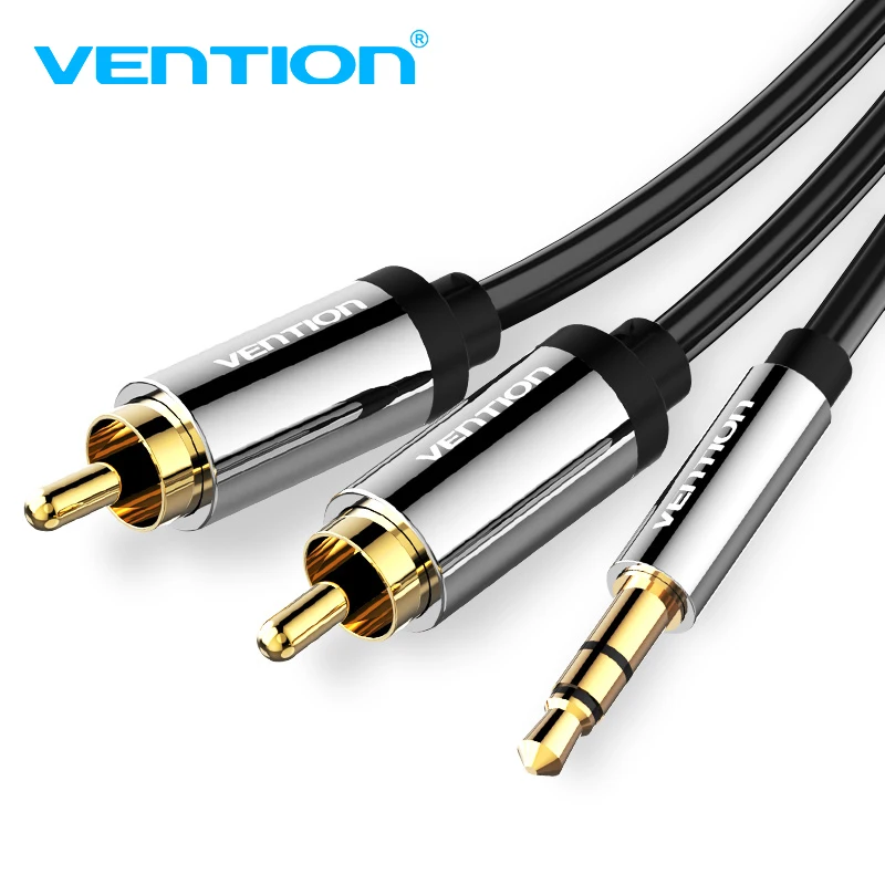 Аудиокабель Vention RCA HiFi стерео 2RCA на 3 5 мм AUX разъем Y образный сплиттер для усилителей звука кабель домашнего