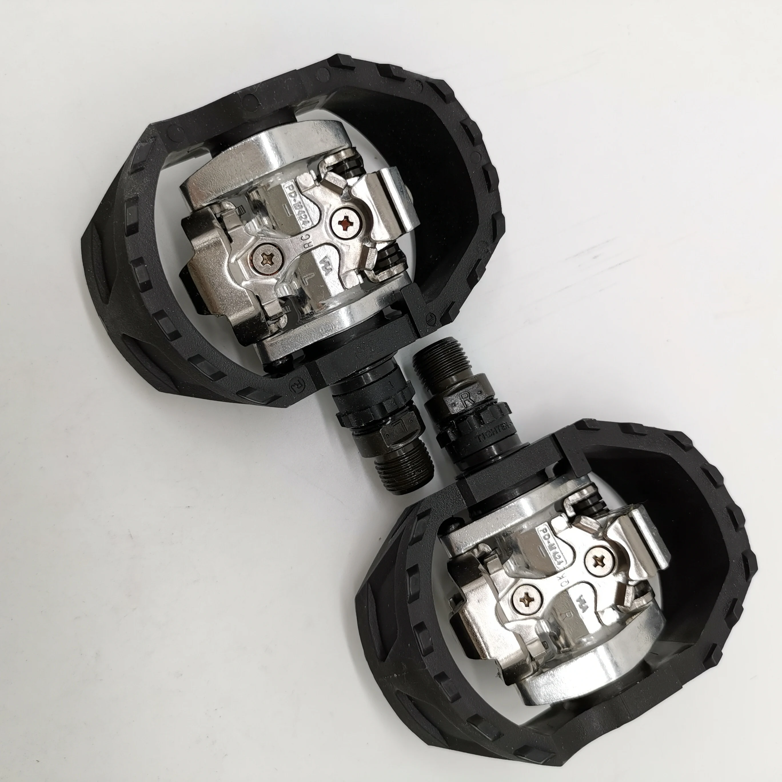 Shimano PD-M424, педали для горного велосипеда SPD, MTB велосипед, самоблокирующаяся Педальная платформа с SM-SH11, детали для велосипеда